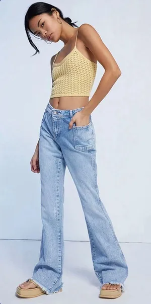 Free people low-rise jeans thumbnail 1