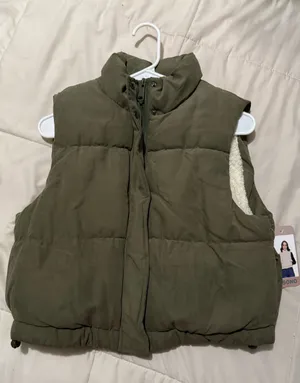 Ci Sono Puffer Jacket Orolay Sherpa Olive S thumbnail 1