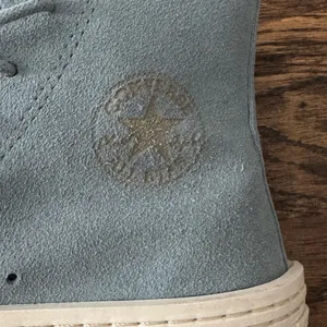 Converse Light Blue Suede Platform Sneakers thumbnail 6