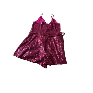 Venus Womens Sequin Romper V-Neck Spaghetti Strap Size L Sparkly Glam Party NEW thumbnail 14