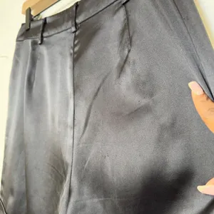 MESHKI Amaya Lace Up‎ Cargo Pants Black Satin Wide Leg Size S thumbnail 13