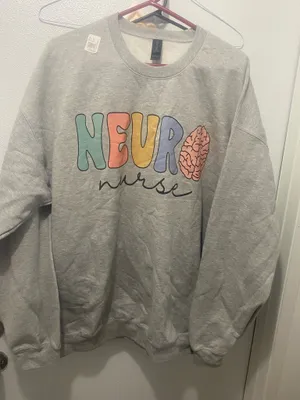Nuero Nurse sweatshirt Gray Size XL thumbnail 1