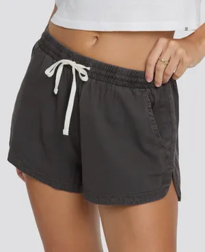 Billabong Black Elastic Waist Shorts thumbnail 1