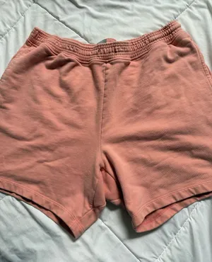 Comfort-Fit Women’s Coral peach pink sweat Shorts size large GAP thumbnail 1