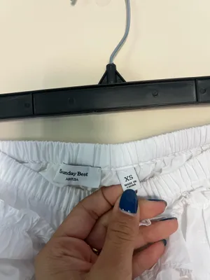 Aritzia theo poplin ruffle skirt thumbnail 4