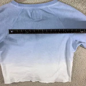 American Eagle Cropped Sweatshirt Women‎ Small Oversized Long Sleeve Ombre thumbnail 7