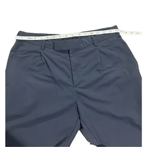 Zara womens blue business casual relaxed‎ fit pull on trousers sz 32 thumbnail 8