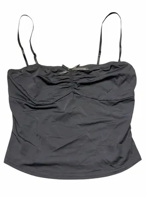 Princess Polly Black Vihaan Crop Top Size 2 Bow Detail Sweetheart Neckline NWT thumbnail 9