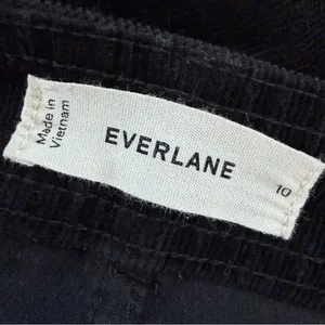 Everlane The Corduroy Wide-Leg Pants High Rise in Black Pockets Size 10 thumbnail 8