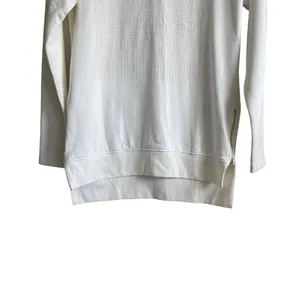 Noisy May Cream Textured Mock Neck Sweatshirt‎ XS Side Zip Minimalist Scandi Top thumbnail 8