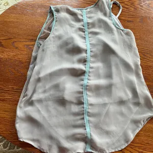Miss Me Embellished Mesh Sleeveless Tank with Camisole in Jasmine Combo sz S EUC thumbnail 7