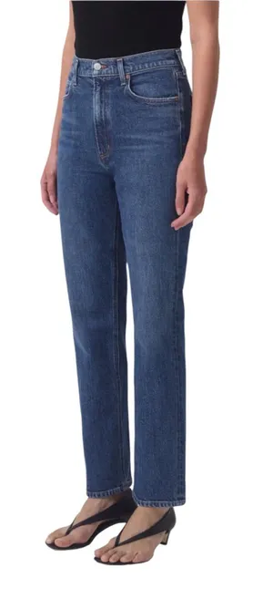 AGOLDE High Rise Stovepipe Jeans 90s Minimalist High Waist Casual Preppy thumbnail 1