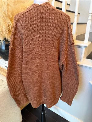 Free People High Hopes Cardi Mariposa Combo Knit Sweater Size Small Boho thumbnail 6