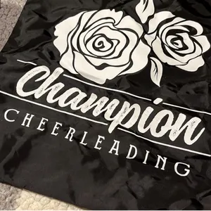 Varsity New Champion Cheerleading String Backpack Black Rose Cheer NWOT thumbnail 6