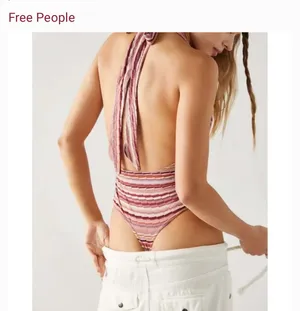 Free People retro babe striped halter bodysuit thumbnail 4