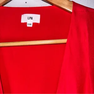 Revolve LPA red wrap crop top - size XXS Silk‎ Blend CP thumbnail 6