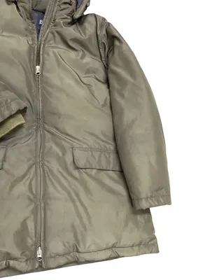 Lands End wms olive green petite hooded long winter parka coat sz M SKU 10-781 thumbnail 3