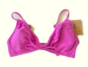 NWT Shade & Shore Ribbed Tie-Front Bralette Bikini Top Size XS 0-2 NEW thumbnail 1