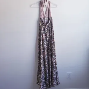 Victoria's Secret Silky Halter Maxi Floral Dress thumbnail 6