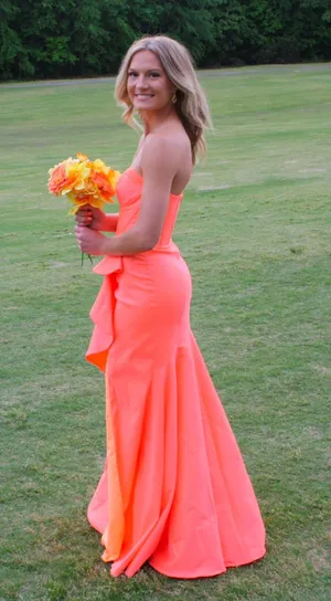 Prom Dress Orange Size 0 thumbnail 1