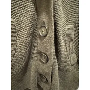 American‎ Eagle Y2K Olive Green Shawl Collar Button Cardigan Sweater Medium thumbnail 4