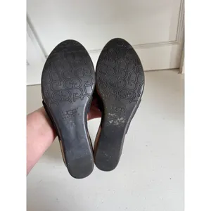 UGG‎ Brooks black suede cork wedge sandals Size 8 thumbnail 13