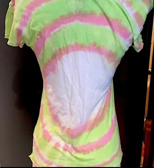 Freeze Vintage Distressed 90s/Y2K Tie Dye Peace Sign Scoop Neck T- Shirt thumbnail 4