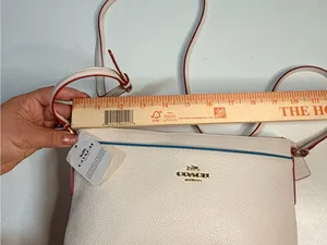 Coach Chalk Crossbody with Pink Trim and Blue Accent thumbnail 12