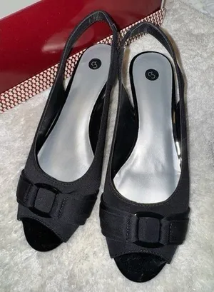 Dress Barn Blitz Elegant Black Slingback Heels thumbnail 1