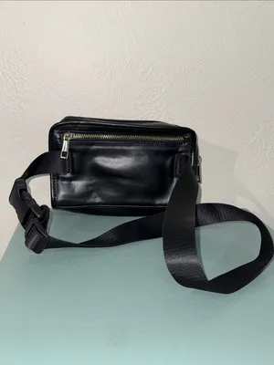 Amanda Uprichard Black Quilted Belt Bag Crossbody Fanny Pack thumbnail 3