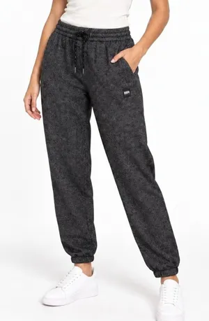 Women's Charcoal Heather Jogger Sweatpants XS Drawstring Athletic Lounge Pants thumbnail 1