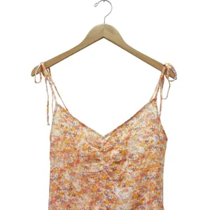 NWT Cloth & Stone Linen Floral Mini Dress Small Anthropologie Tie Strap Smocked thumbnail 6
