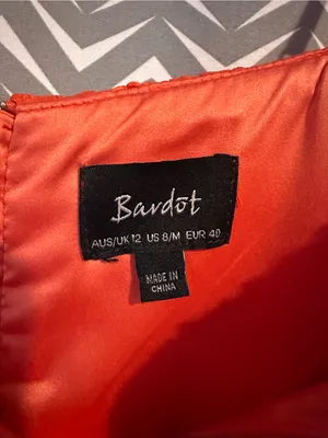 NWOT Bardot | Mariella Orange Lace Mini Dress, size 8 thumbnail 6