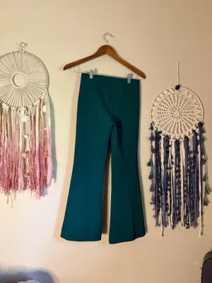 Anthropologie Maeve Poppy Kick Flate Pull On Pants Green Size XXS thumbnail 5