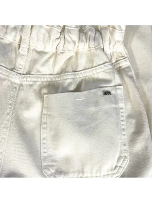Zara baggy high waisted paperbag jeans in Ecru.....size US 2 thumbnail 9