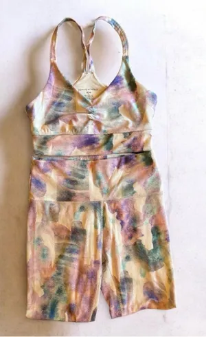 Harmony & Balance Watercolor Sports Bra & Leggings Set M thumbnail 1