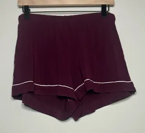 Victoria's Secret burgundy pajama shorts thumbnail 1