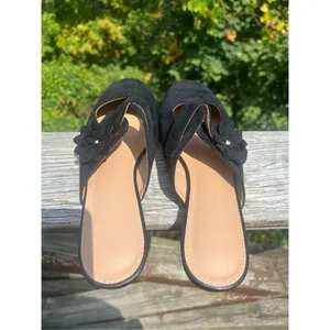 No Brand Black Faux Suede Mules Sz 42 (11.5) NIB thumbnail 5