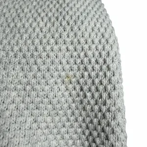 Free People FP Beach Hailee Sweater XS Gray Waffle Knit Henley Oversized Cotton thumbnail 8