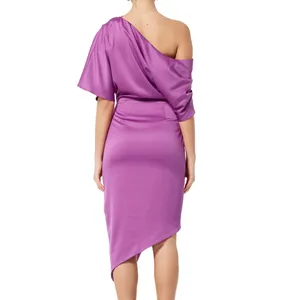 Elliatt Carson One-Shoulder Dress in Orchid thumbnail 2