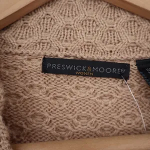 Preswick & Moore Sweater Womens 2X Tan Mock Neck Textured Knit NWT thumbnail 3