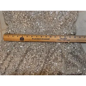Morgan & Co Champagne Sequin Fit & Flare Party Dress Size 13 Homecoming Cocktail thumbnail 11