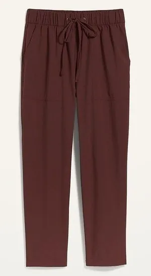 Old Navy Baby Terry Joggers Women Large Brown High Waisted Drawstring Athleisure thumbnail 1