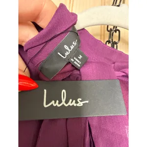 NWT Lulus Happily Sweet Purple Mock Neck Backless Midi Dress Party Classy Size M thumbnail 7