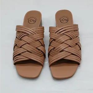 White Mountain Women's Sandals Slides Size 8M Brown Slip On Minimalist Shoes thumbnail 2