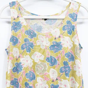 Shana Womens Floral Adjustable Ruched Balloon Hem Boho Lagenlook Dress Size XS thumbnail 2