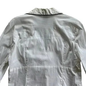 Lace Button Down Collared Top Y2K Office Siren Contemporary Preppy Professional thumbnail 7