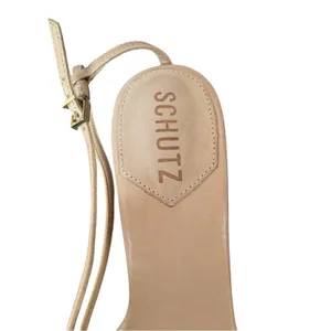 Schutz NWOB Vikki Leather Lace-Up Strappy High Heel Sandals in Nude size 8 thumbnail 6