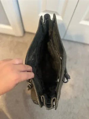 Michael Kors Quilted Leather Satchel in Dark Gray thumbnail 6