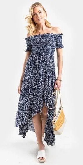 Francesca's NWOT Blue Maxi Dress thumbnail 1